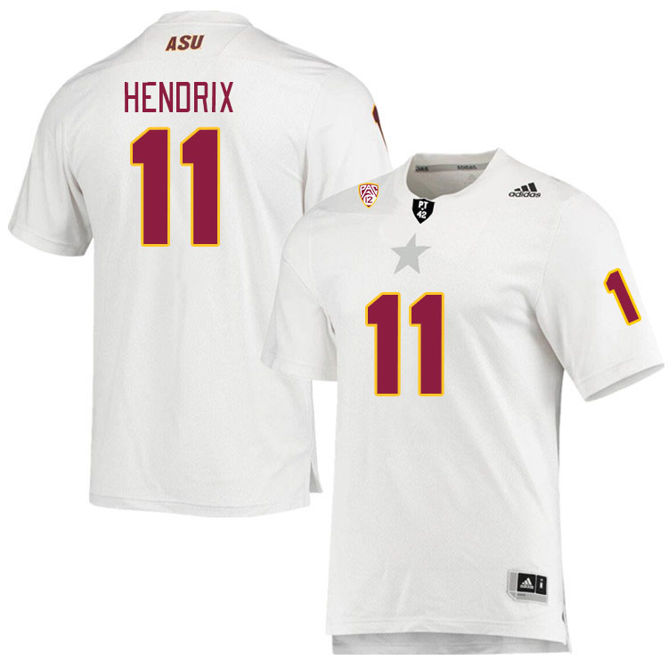 Men #11 Korbin Hendrix Arizona State Sun Devils College Football Jerseys Stitched Sale-White - Click Image to Close